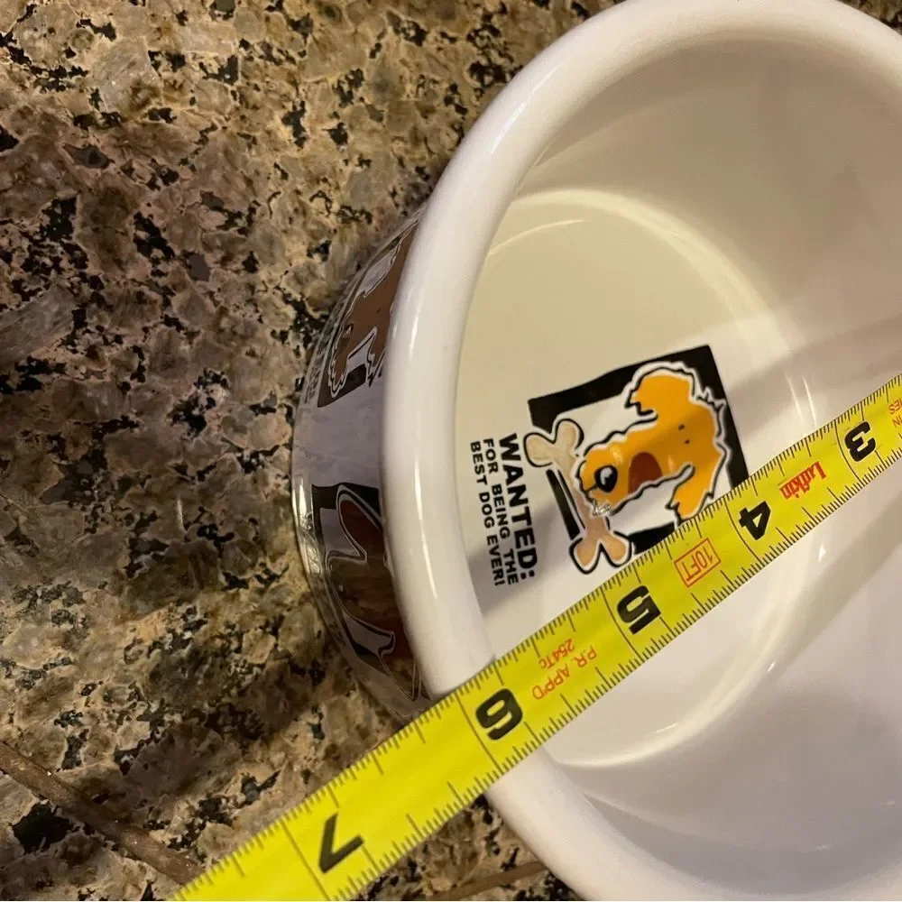Mug Shots Signature Stoneware Dog Bowl 6 inch